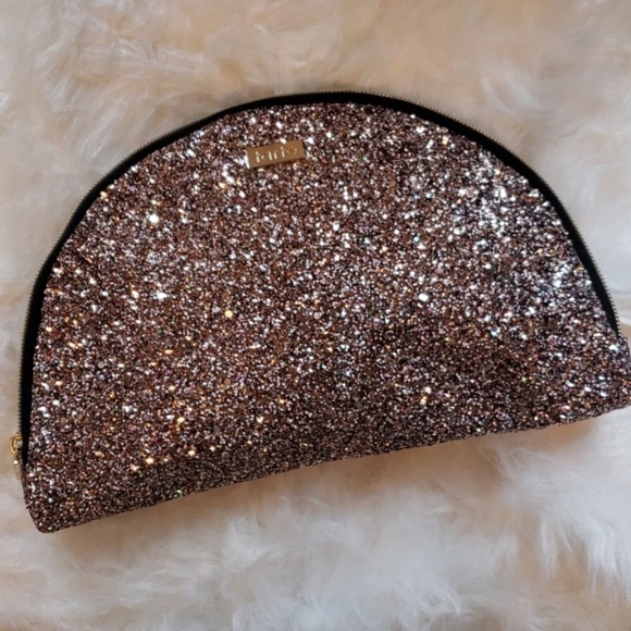 TARTE Glitter Half Moon Makeup Case Clutch NWT - Picture 8 of 8
